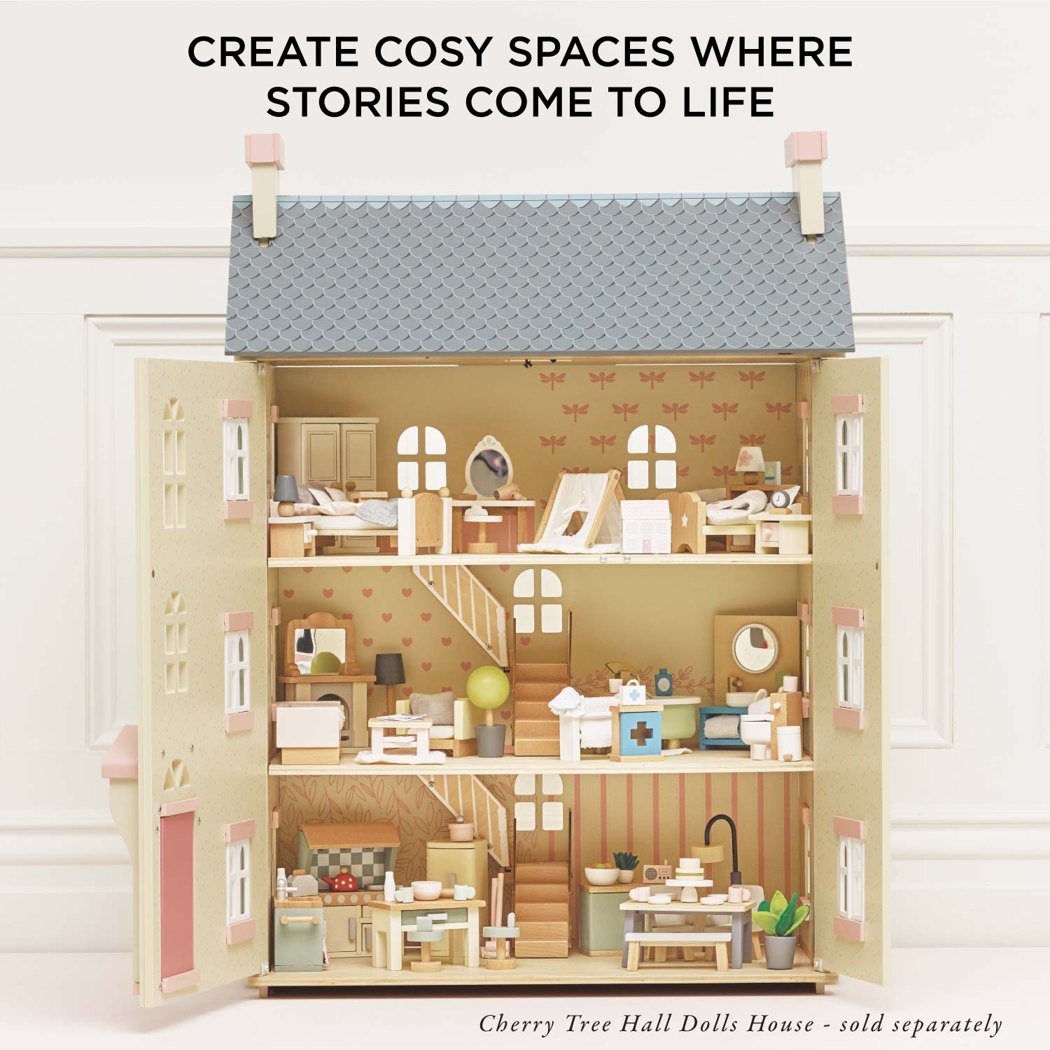 Wooden Dolls house Bedroom