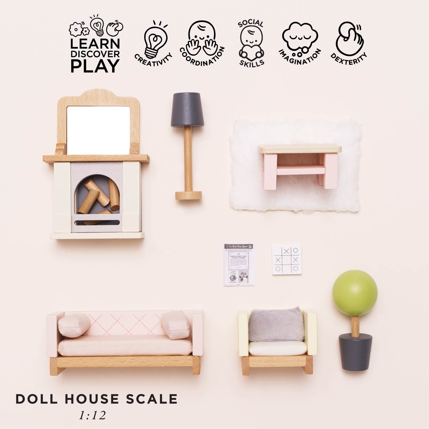 Doll House Sitting Room Furniture Set