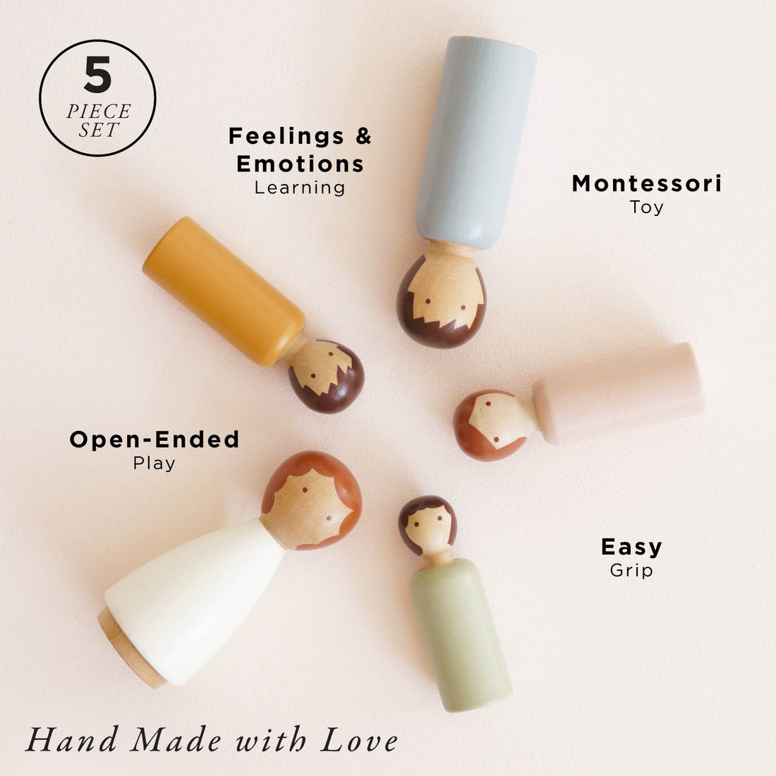 Dubois Wooden Family Dolls