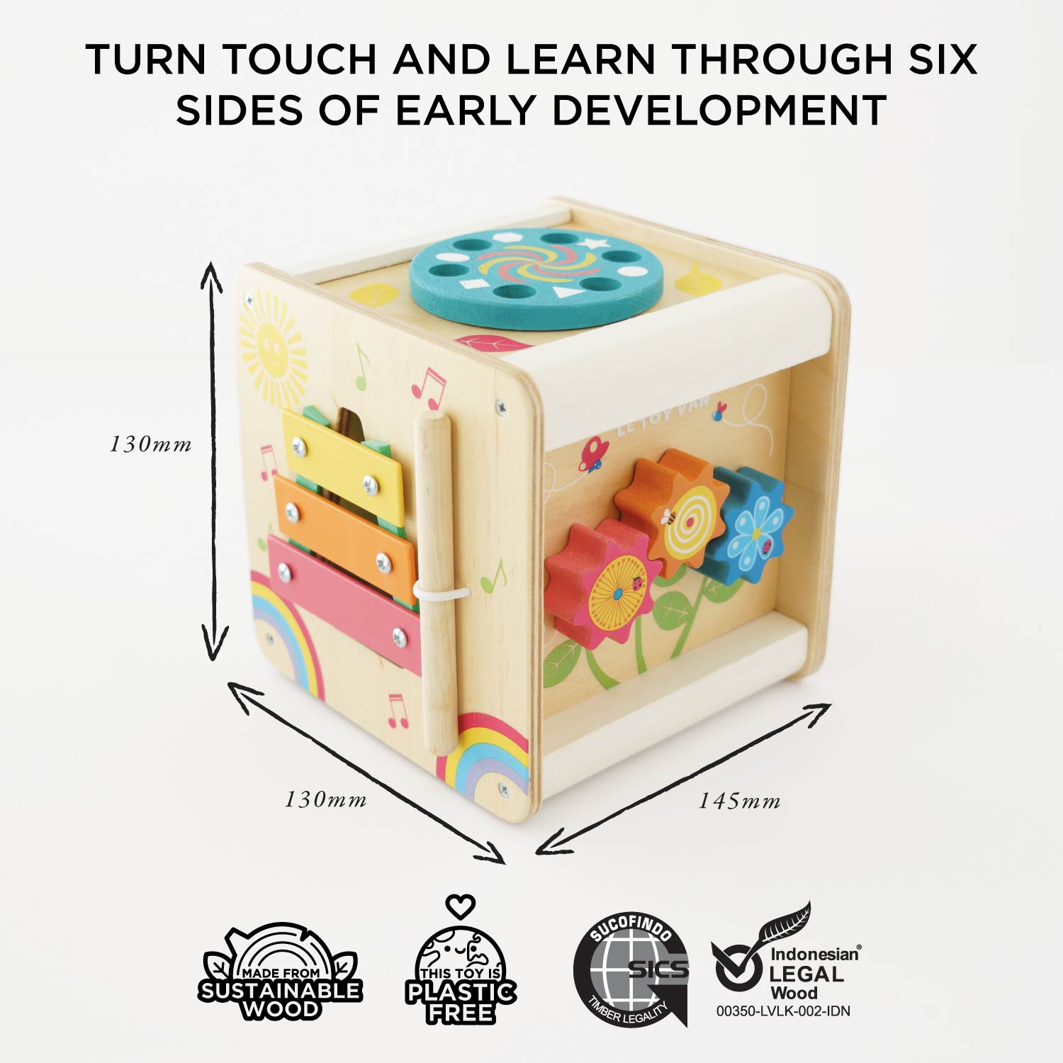 Activity Wooden Cube