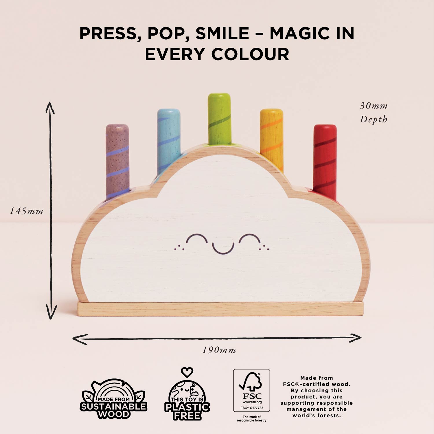 Rainbow Cloud Pop-up Toy