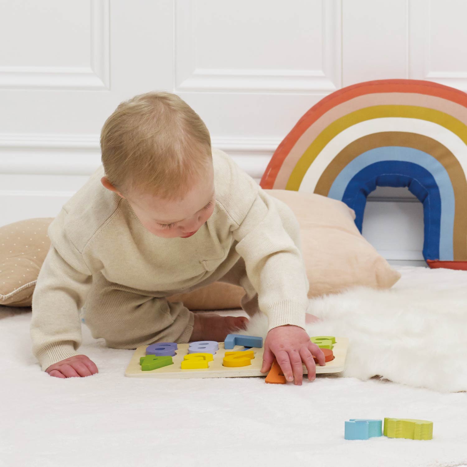 Counting Wooden Numbers Shape Sorter