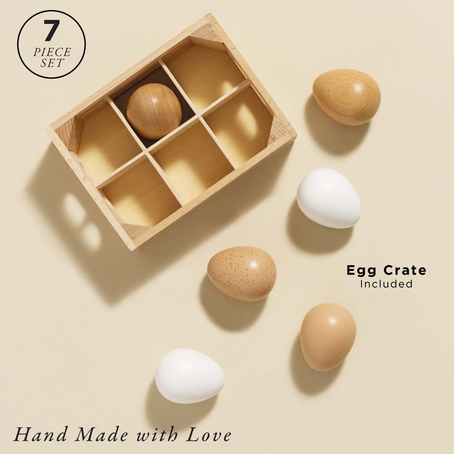 Farm Eggs Wooden Market Crate