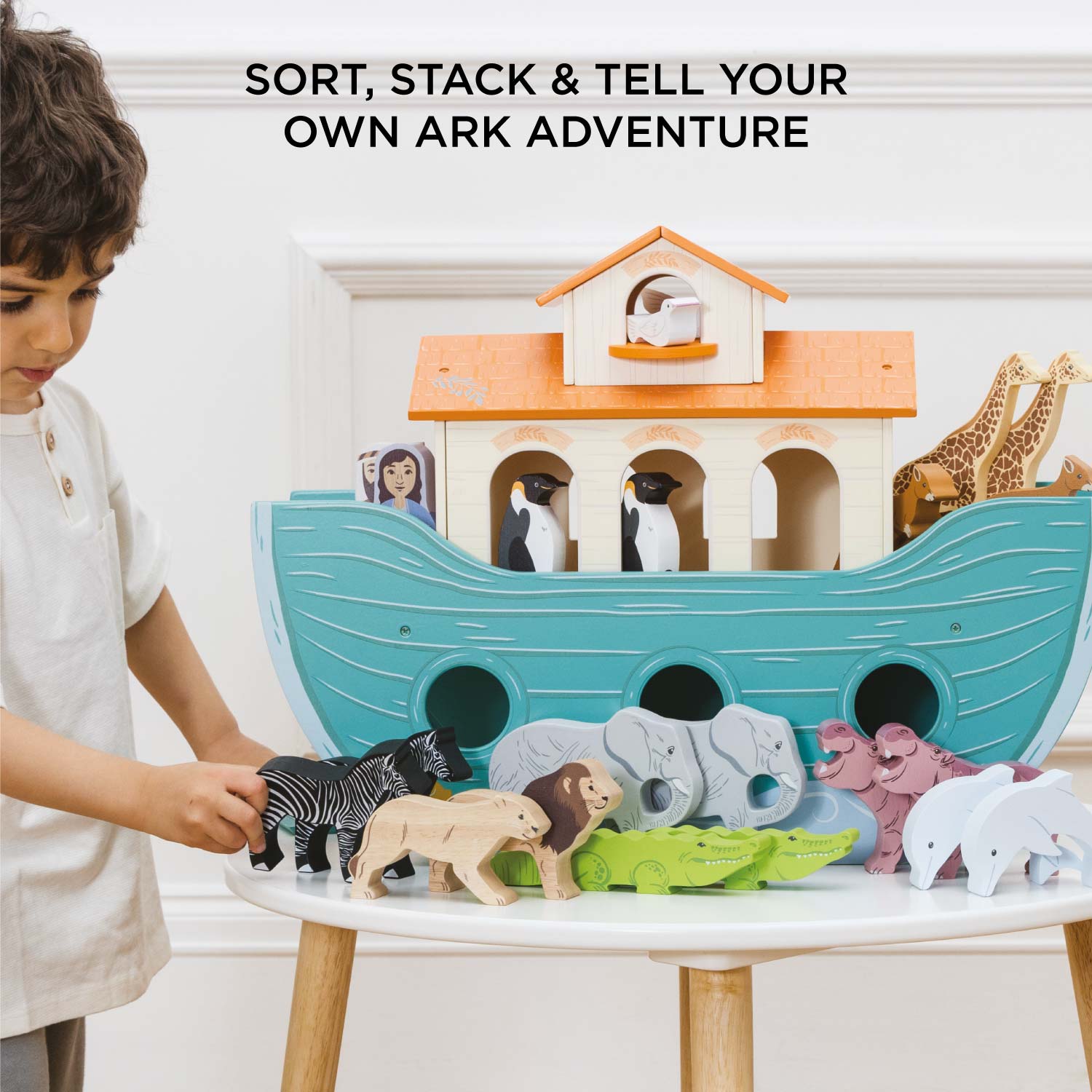 Noah's Great Wooden Ark & Animals