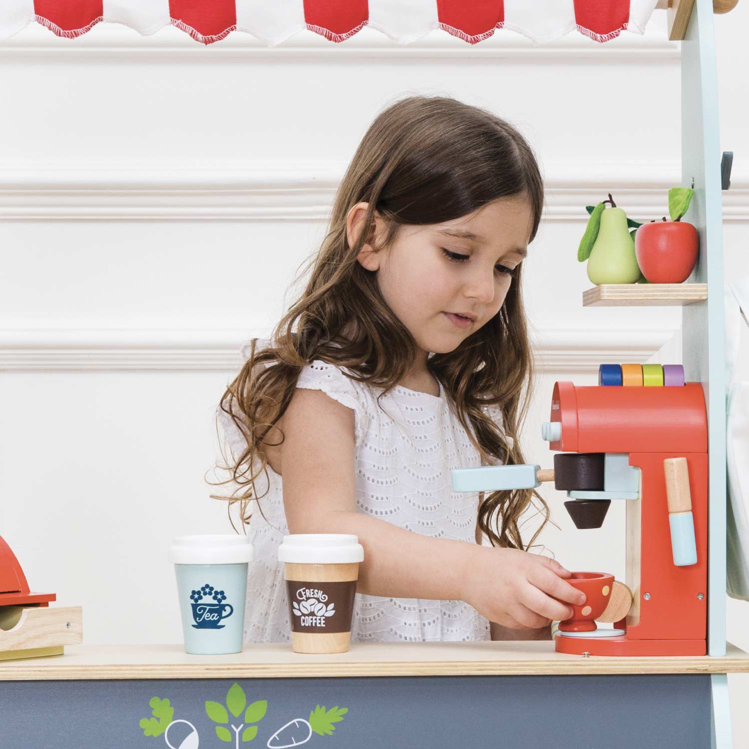 Wooden Toy Coffee Machine & Cup