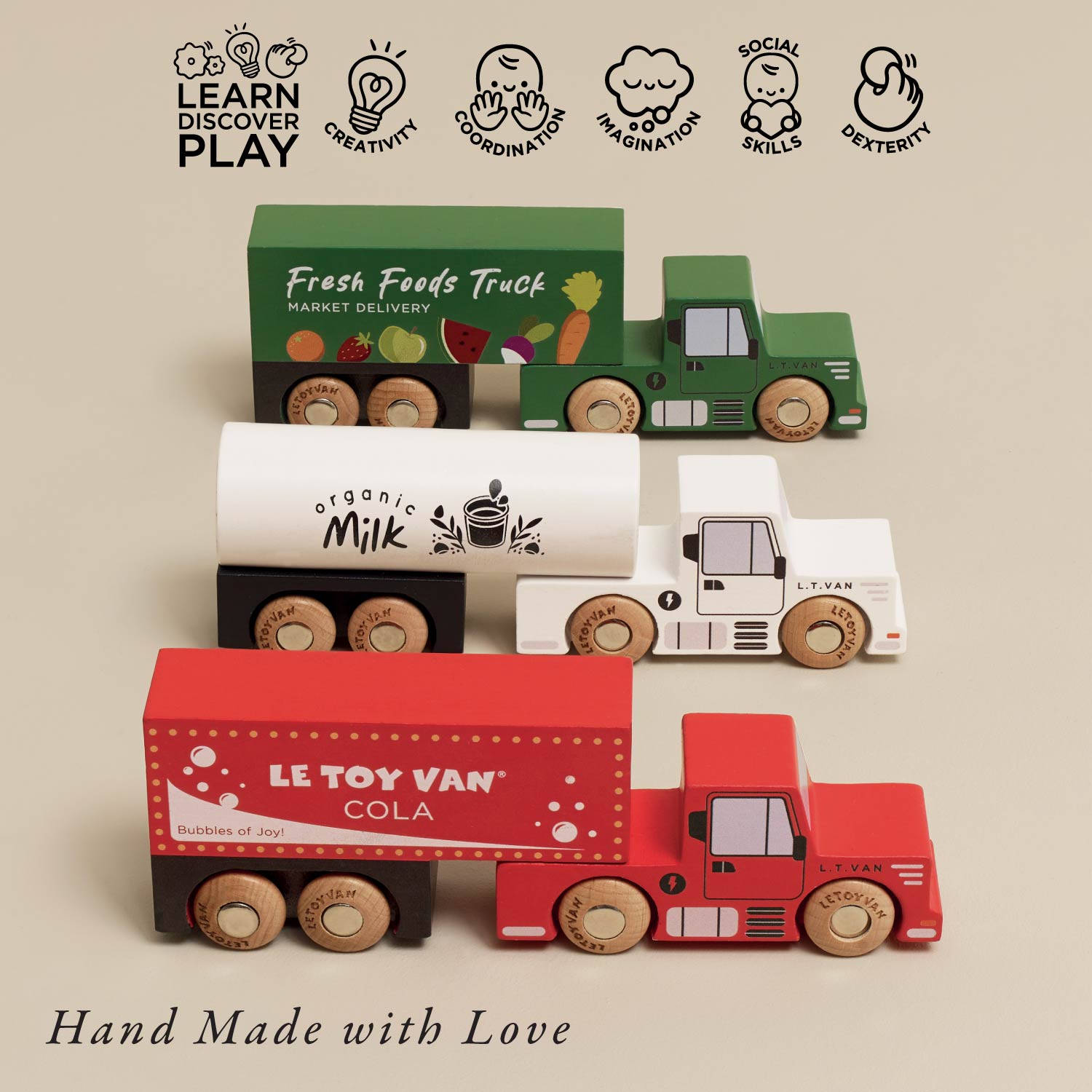 Wooden Trailer Truck Set